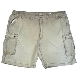 Carhartt Mens Relaxed Fit Cargo Shorts Tan Size 50 Utility Workwear